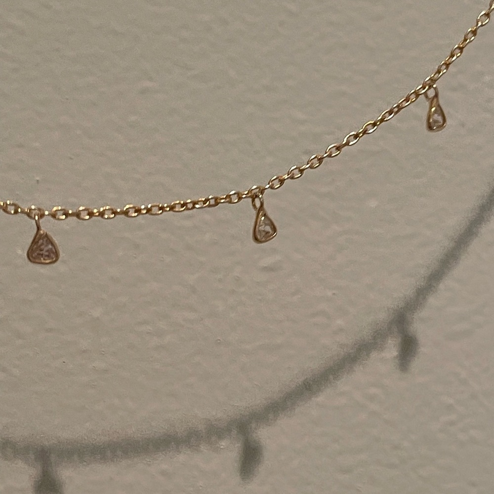 Native Gem Gold Ultra Long Sparkly Necklace